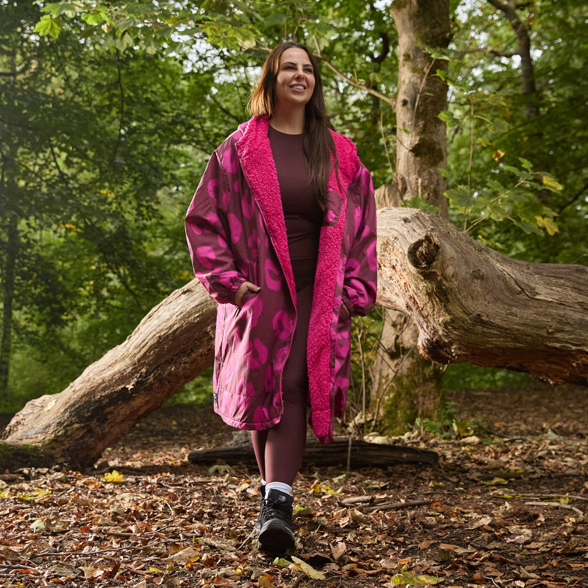 Oversized Waterproof Robe with Sherpa Fleece Lining