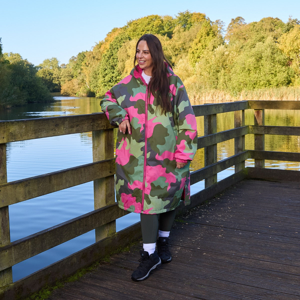 Oversized Waterproof Robe with Sherpa Fleece Lining