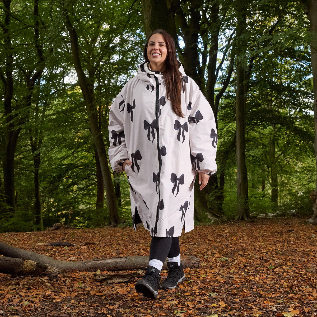 Oversized Waterproof Robe with Sherpa Fleece Lining